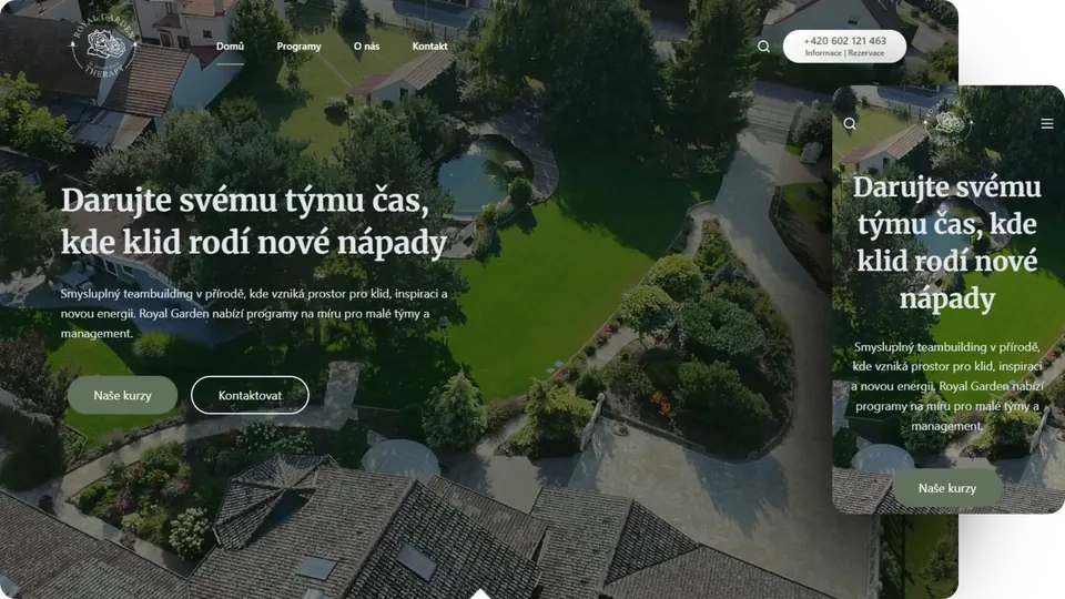 gardenroyal.cz – web vytvořil Adam Stříteský